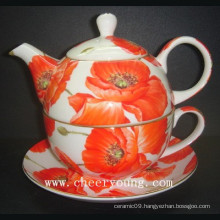 3PCS Bone China Tea Pot Set (CY-B601)